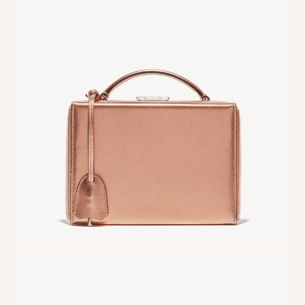 Mark Cross Grace small box bag in metallic nappa